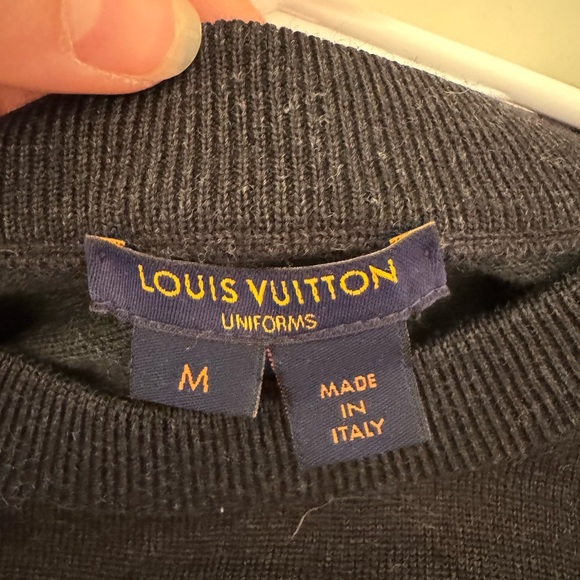 Authentic Men’s Louis Vuitton Uniform Black Crew Neck Wool Sweater- Medium - Picture 7 of 7